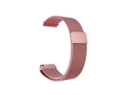 Bracelete Milanese com Fecho Magnético para Garmin Série Legacy Saga Rey 40Mm Rosa