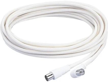 Cabo de Antena POLY POOL (Coaxial - 5 m - Branco)