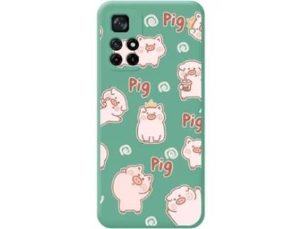 Capa Xiaomi POCO M4 Pro 5G TUMUNDOSMARTPHONE Cerdos Verde