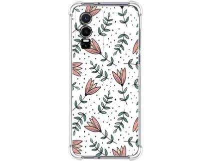 Capa para Vivo Y76 5G TUMUNDOSMARTPHONE Desenhos Anti golpes Flores 01 Multicor