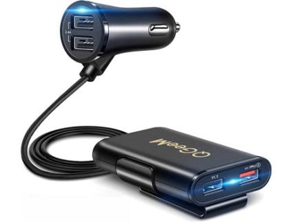 Carregador Auto QGEEM QG-CH12 (3A - USB - Preto)