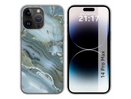 Capa para iPhone 14 Pro Max (6.7) TUMUNDOSMARTPHONE Desenhos Mármor 09 Multicor