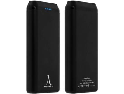 Powerbank AKASHI PBANK-AKA-MINI20K (20000 mAh - 2 USB - MicroUSB - Preto)