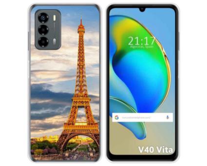 Capa Silicone para ZTE Blade V40 Vita Desenho Paris