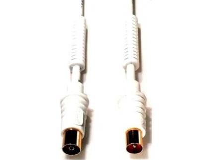 Cabo de Antena E+P (Coaxial - 3.5 m - Branco)