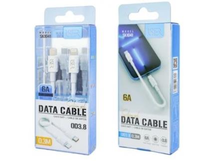 Cabo De Dados Pd Usb-C Para Lightning M Iser Sk1041 0.3M (Preto)