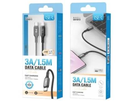 Cabo De Dados Pd Usb-C Para Type-C Iser Sk1013 1.5M (Preto)
