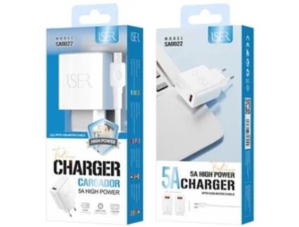 Carregador Com Entrada Usb 2.0 Iser Sa0022 (Branco)