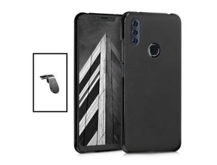Kit Suporte Magnético L Safe Driving Carro + Capa Silicone Líquido para Alcatel 1SE Lite GIFT4ME Preto