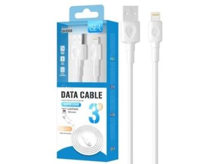 Cabo De Dados Usb 2.0 M Para Lightning M Iser Sk1008 3M (Branco)