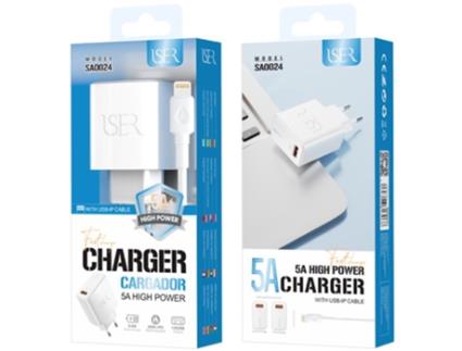 Carregador Com Entrada Usb 2.0 Iser Sa0024 (Branco)