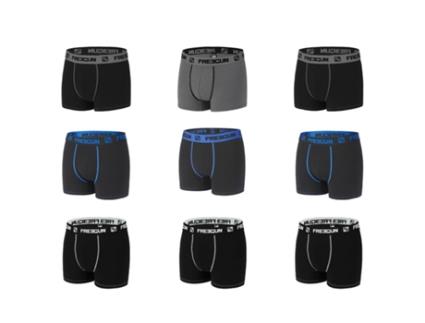 Boxers FREEGUN Homem (XL - Preto)