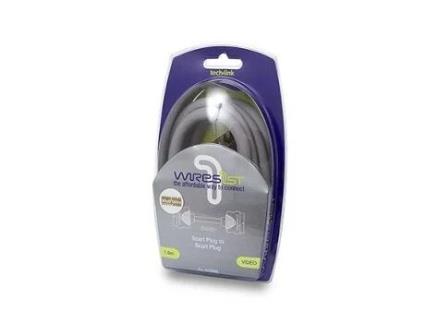 Techlink 3M Scart/Scart Cabo Scart Scart 21-Pin Cinzento