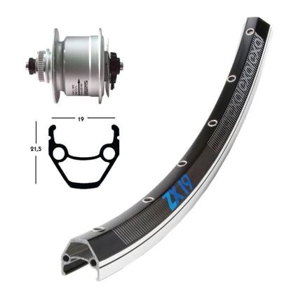 Winora Exal Zx 19 Qr Dynamo Shimano Dh3d72 Cl Disc Road Front Wheel Preto 9 x 100 mm