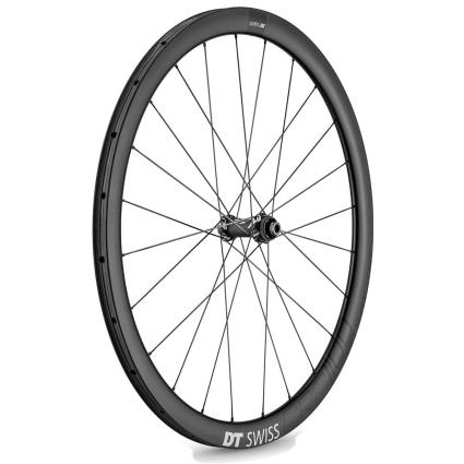Dt Swiss Crc 1100 Spline 38 Cl Disc Tubular Road Front Wheel Preto 12 x 100 mm
