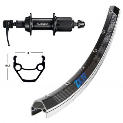 Winora Exal Zx 19 700 Qr Shimano Ty500 Rear Wheel Prateado 10 x 135 mm