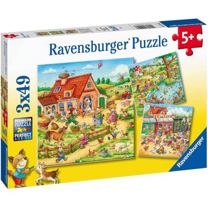 Ravensburger Triple Vacation 3x49 Pieces Puzzle Colorido