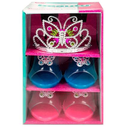 Cb Set Shoes And Princess Corona Box 23x16x17 Cm Rosa