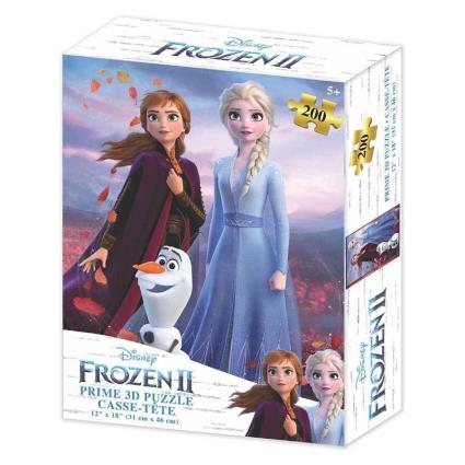 Prime 3d Disney Frozen Ii Elsa Anna And Olaf Puzzle 200 Pieces Transparente