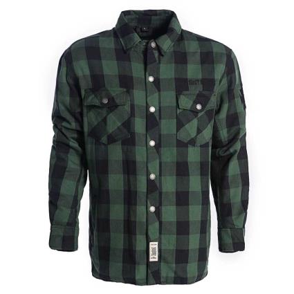 West Coast Choppers Flannel Aramidic Lining Long Sleeve Shirt Verde M Homem