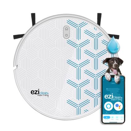 Eziclean Connected Electric Mop ® Aqua Xpert Animal S250 Vacuum Cleaner Robot Branco
