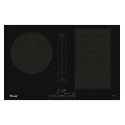 Balay 3ebc989lu Induction Hob 4 Burners With Extractor 80 Cm Preto