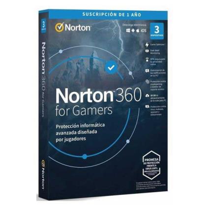 Norton 360 Gamers 50gb 3 Devices 1 Year Antivirus Transparente