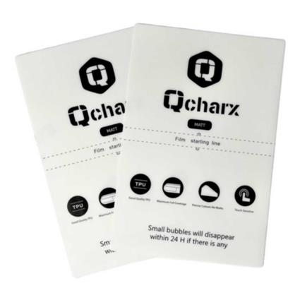 Qcharx Hydrogel Matt Anti Fingerprint Qx1 Screen Protector Sheet 25 Units Transparente