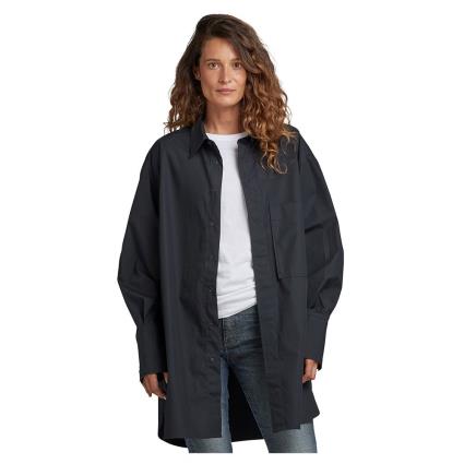 G-star Oversized Bf Long Sleeve Shirt Preto L Mulher