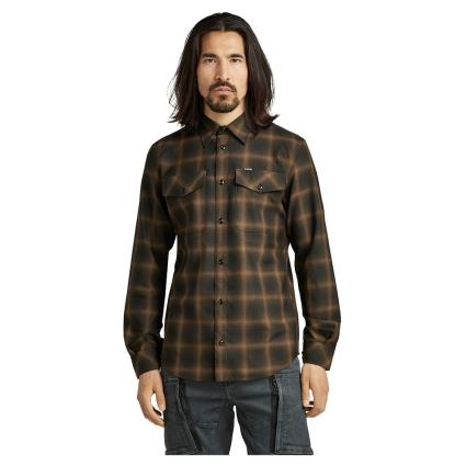 G-star Marine Slim Long Sleeve Shirt Verde,Castanho 2XL Homem