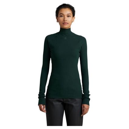 G-star D22074-d107 Long Sleeve Mock Neck T-shirt Verde XS Mulher