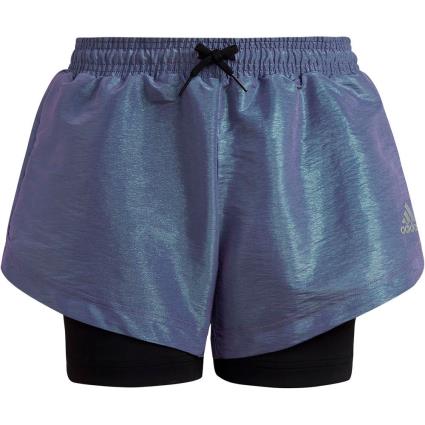 Adidas D Woven 2 In 1 Shorts Roxo 14-15 Years Menina