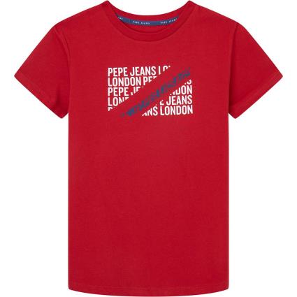 Pepe Jeans Tony Short Sleeve T-shirt Vermelho 12 Years Rapaz