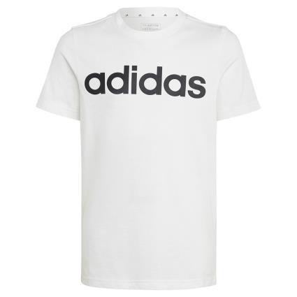 Adidas Lin Short Sleeve T-shirt Branco 9-10 Years Rapaz