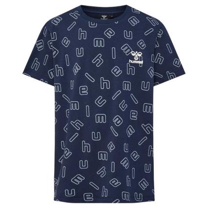 Hummel Flow Aop Short Sleeve T-shirt Azul 12 Years Rapaz