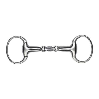 Feeling Satin Stainless Steel Anatomical Olive Snaffle Prateado 125 mm