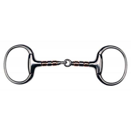 Feeling Thin Olive Snaffle With Rollers Prateado 115 mm