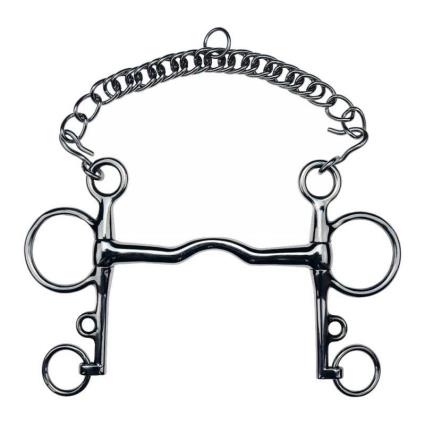 Feeling Stainless Steel 140 Mm Straight Pelham Bit Prateado 135 mm