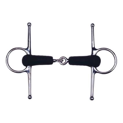 Feeling Rubber Split Full Cheek Snaffle Prateado 115 mm