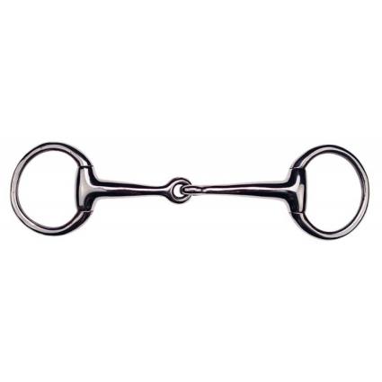 Feeling Double Rein Hollow Olive Snaffle Prateado 125 mm