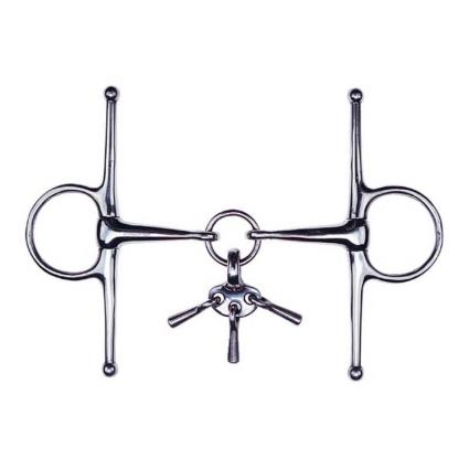 Feeling Full Cheek Snaffle With Toy Prateado 135 mm