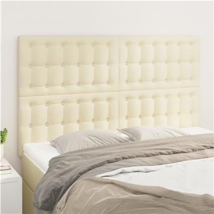 vidaXL Cabeceira de cama 4 pcs couro artificial 72x5x78/88 cm creme