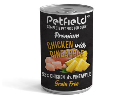 Wetfood Dog Chicken & Pineapple 400 GR Petfield