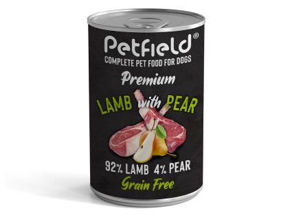 Wetfood Dog Lamb & Pear 400 GR Petfield