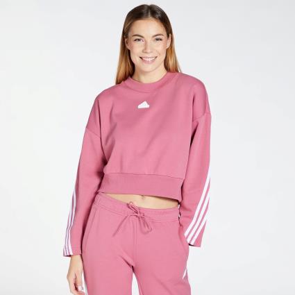 adidas 3 Stripes - Rosa - Sweat Mulher tamanho M