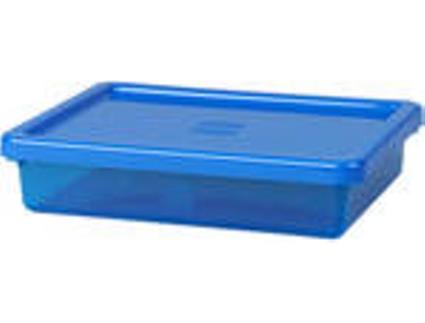 Caixa de armazenamento empilhável transparente de 0,55 L, 220 x 100 x 40 mm
