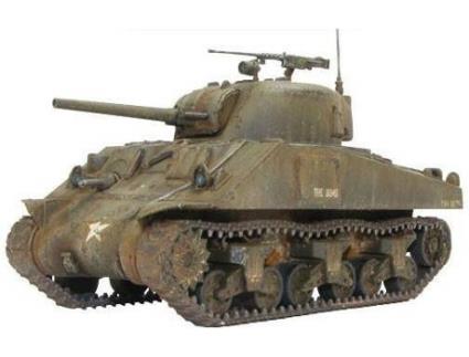 Caixa com Figuras  M4 Sherman Tanque Médio(Idade Mínima: 3 Anos)