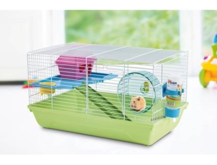 Gaiola para Hamsters (Verde - 46.5x29.5x26.5cm)