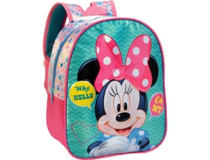 Mochila OPI Minnie Mouse Azul e Rosa (30x24x11cm)