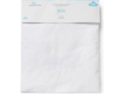 Lençóis de Baixo  com Elástico para Co - sleeping (2 Unidades - 54x90 - Branco)
